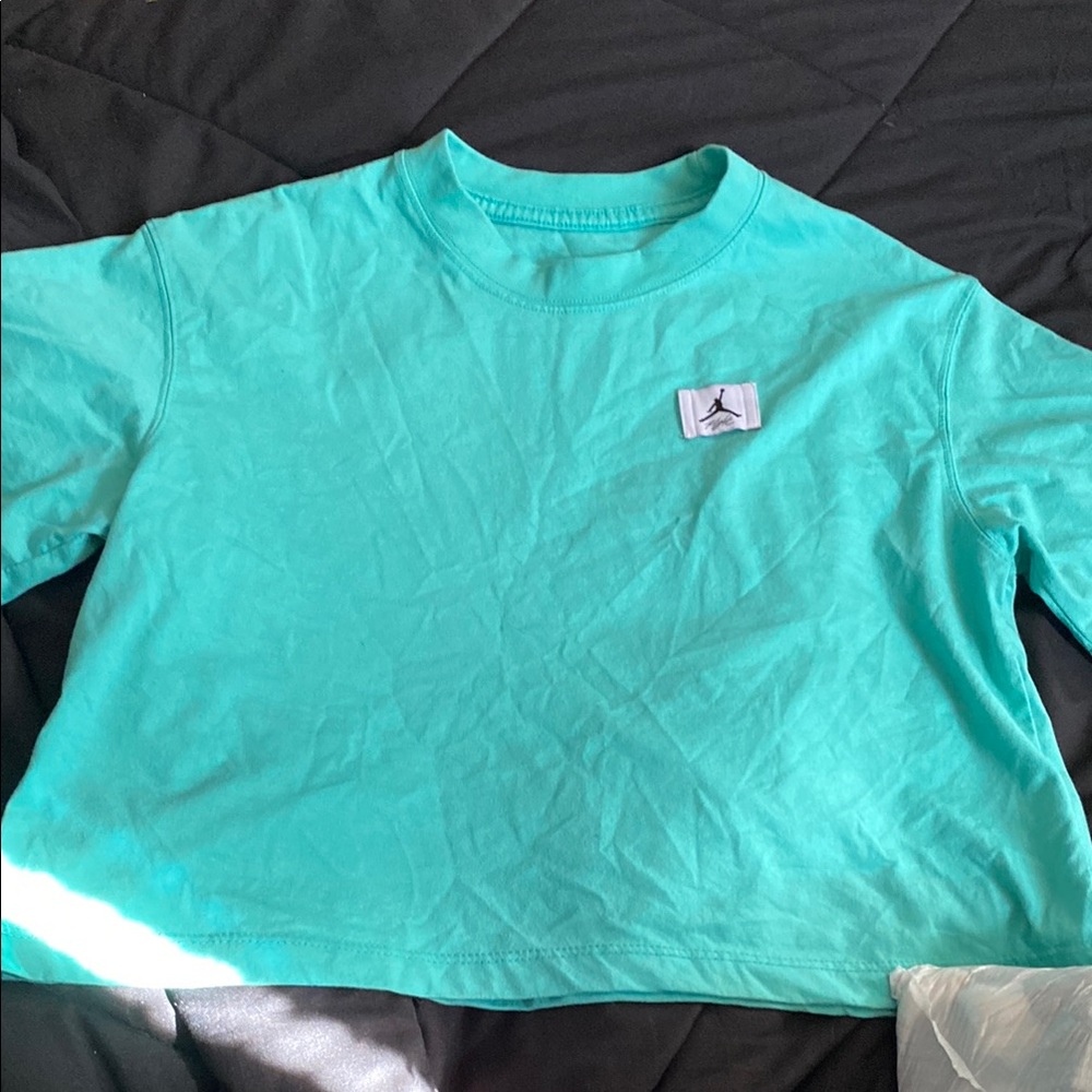 Teal Jordan Crop Top